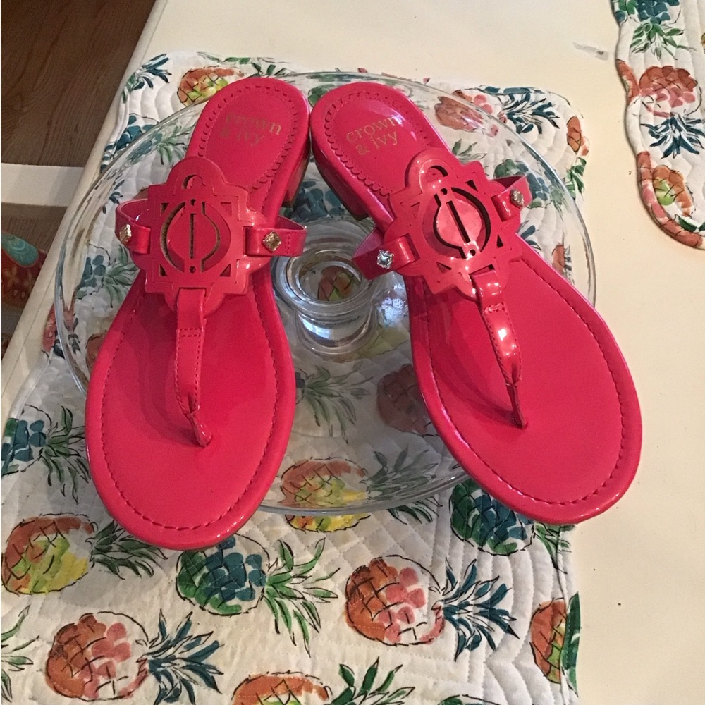 Crown & Ivy Pink Heeled Sandals